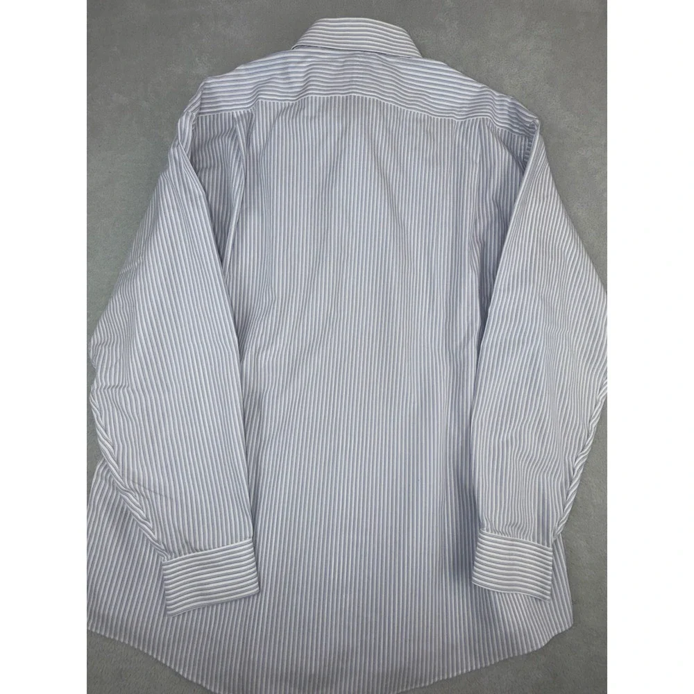 JOS A BANK Traveler's Collection Mens 16.5X35 Striped‎ Cotton Dress Shirt